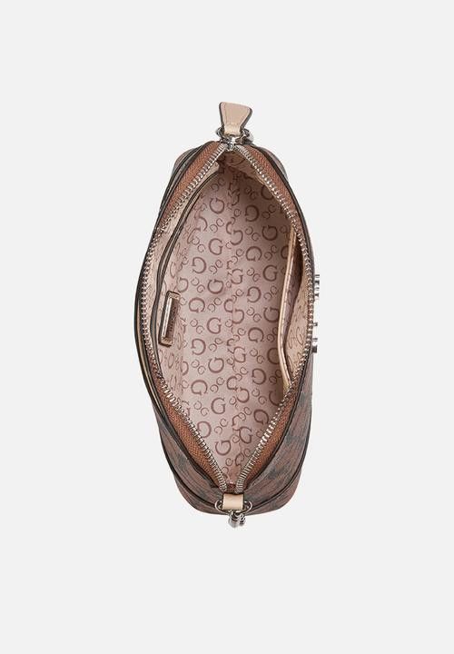 Guess Handbag Guess Tidewood Mini Top Zip Cocoa JJ942969