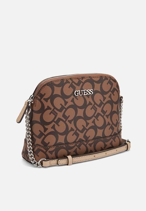 Guess Handbag Guess Tidewood Mini Top Zip Cocoa JJ942969