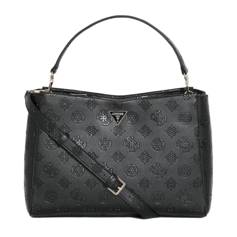 Guess Handbag Guess Tisha Large Girlfriend Satchel HandBag Black Logo PD776407