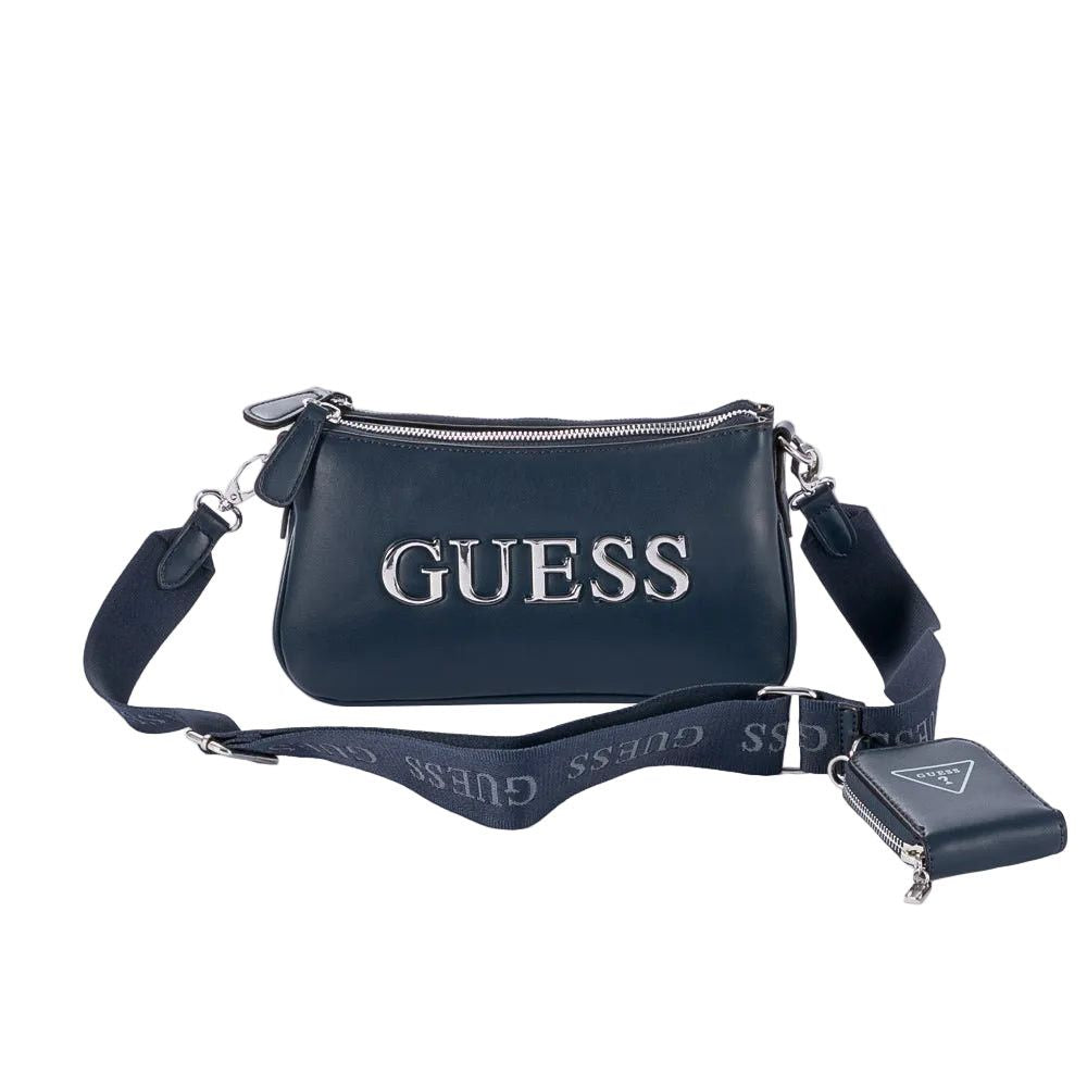 Guess Handbag Guess Tyrah Mini Crossbody Top Zip Navy LE971770