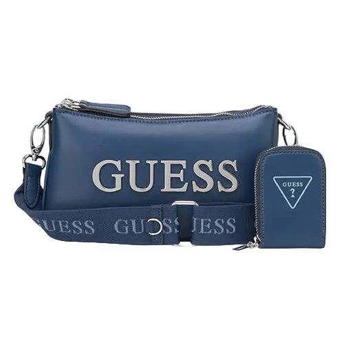 Guess Handbag Guess Tyrah Mini Crossbody Top Zip Navy LE971770