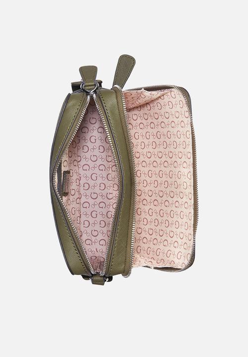 Guess Handbag Guess Viviette Mini Dbl Zip Crossbody - Green