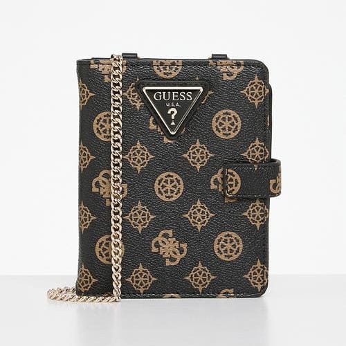 Guess Handbag Guess Wilder Passport Holder - Brown