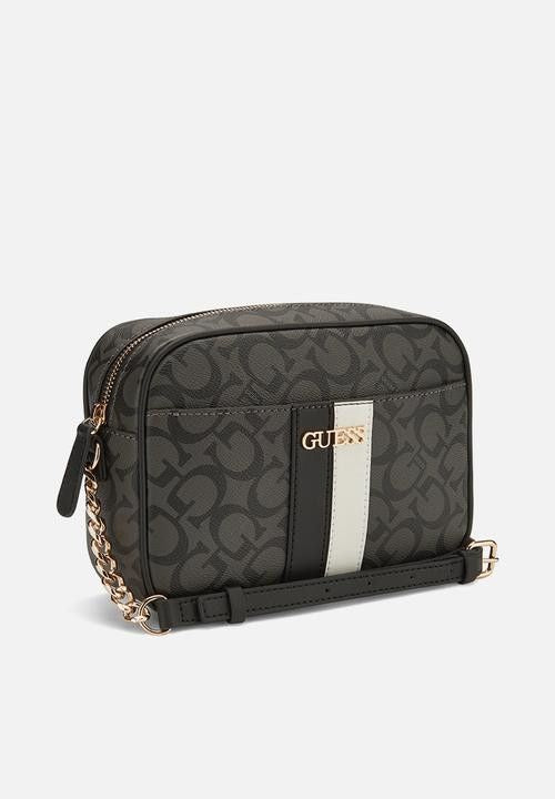 Guess Handbags Guess Kerry Mini Crossbody Top Zip-Coal JG970870