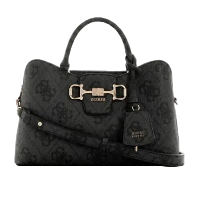 Guess Janie Logo Girlfriend CLO Satchel Coal OS992406.