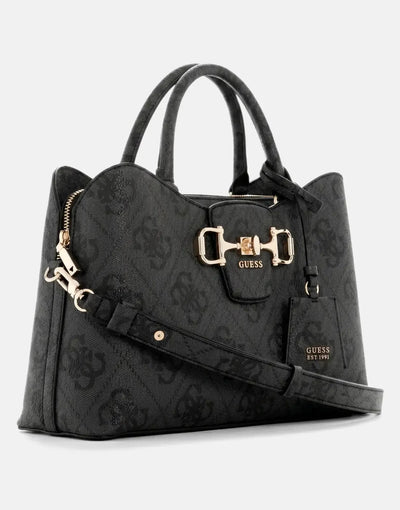 Guess Janie Logo Girlfriend CLO Satchel Coal OS992406.