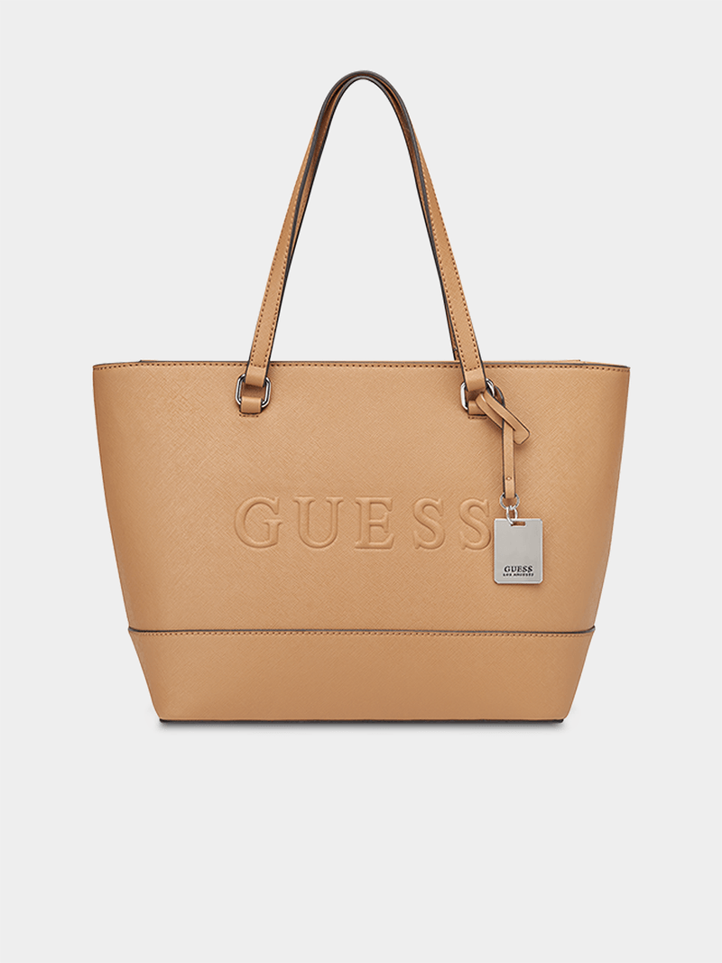 Guess Ladies Handbags Guess Beige Haddington Carryall Handbag