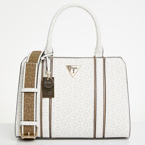 Guess Ladies Handbags Guess Cassian Satchel Tote Bag - White