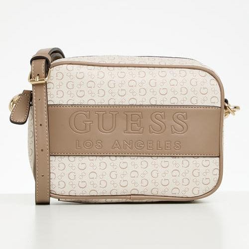 Guess Ladies Handbags Guess Devlon Camera Crossbody - Khaki
