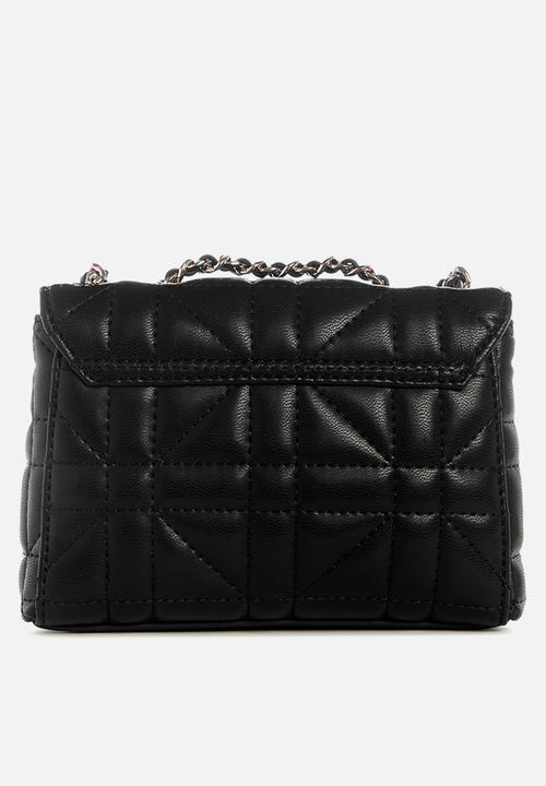 Guess Ladies Handbags Guess Edita Convertable Crossbody Bag-Black