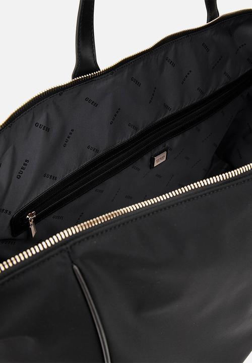 Guess Ladies Handbags Guess Follie Carryon Xl Tote - Black