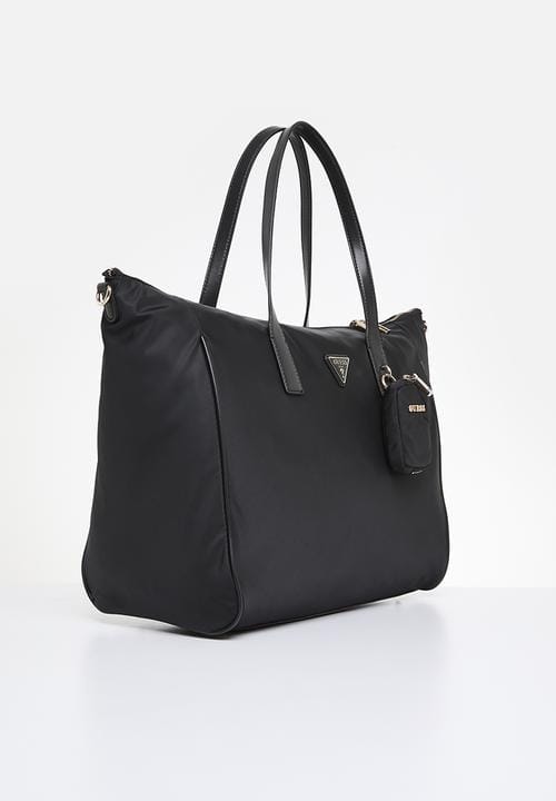 Guess Ladies Handbags Guess G Wave Carry On Large Tote - Black