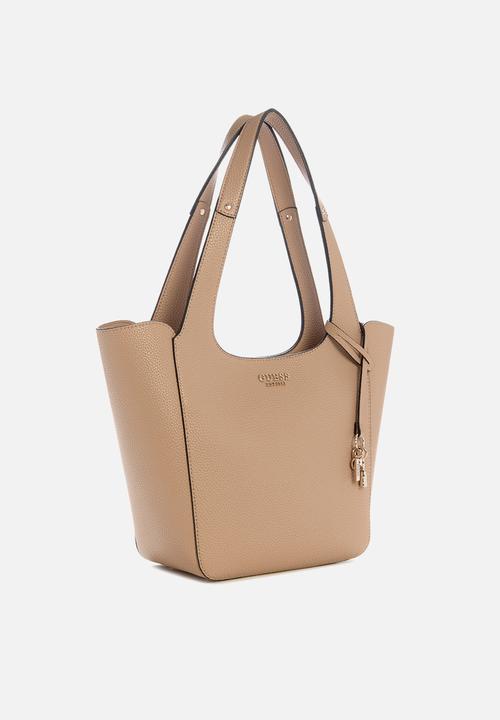 Guess Ladies Handbags Guess Helina Tote Bag - Beige