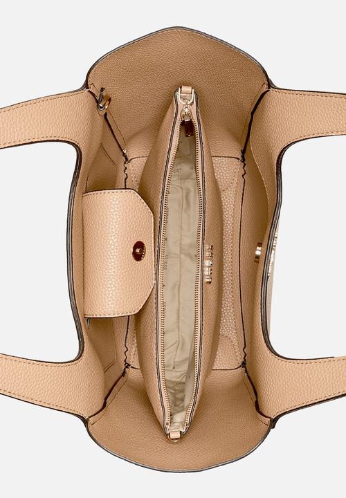 Guess Ladies Handbags Guess Helina Tote Bag - Beige