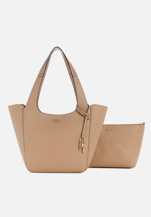 Guess Ladies Handbags Guess Helina Tote Bag - Beige