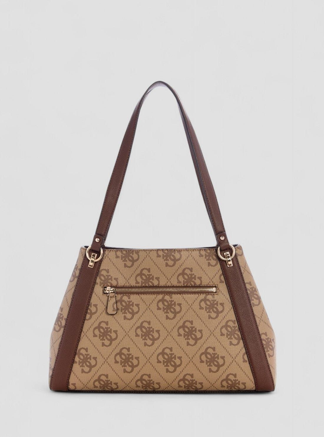 Guess Ladies Handbags Guess Karnilla Latte Logo/Brown OS990122