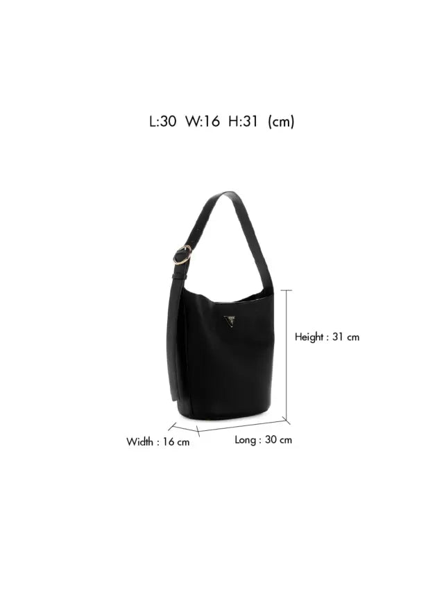 Guess Ladies Handbags Guess Maridian II Satchel Black BG697404