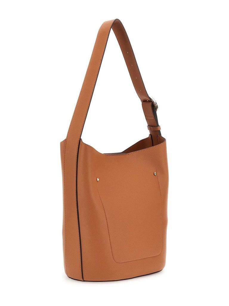 Guess Ladies Handbags Guess Maridian II Satchel Cognac BG697404