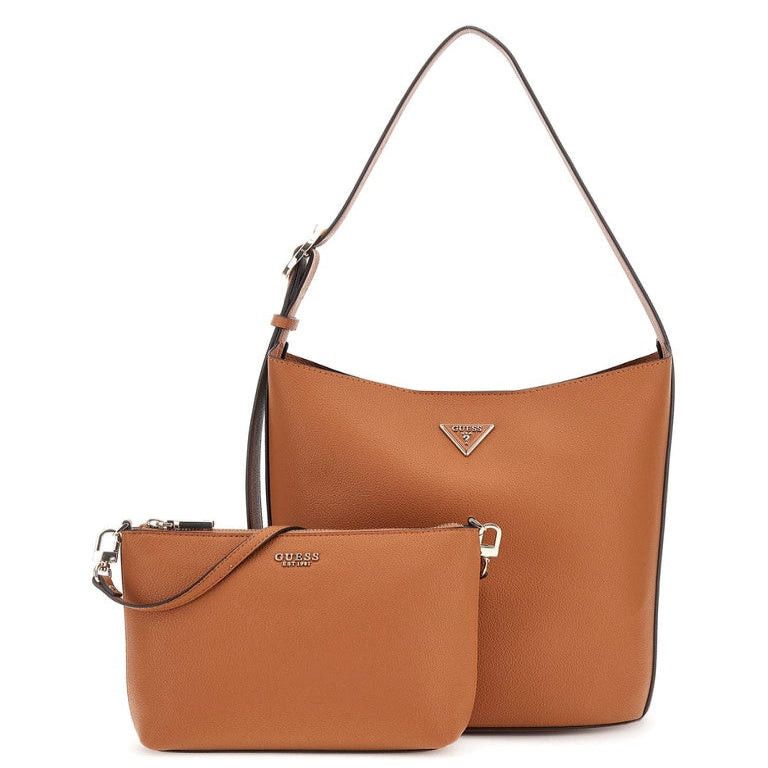 Guess Ladies Handbags Guess Maridian II Satchel Cognac BG697404
