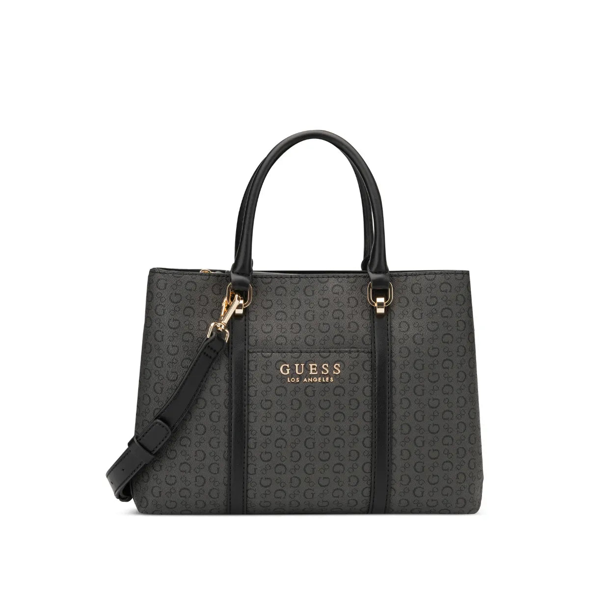 Guess Ladies Handbags Guess Morrigan Satchel Bag Coal SG959306