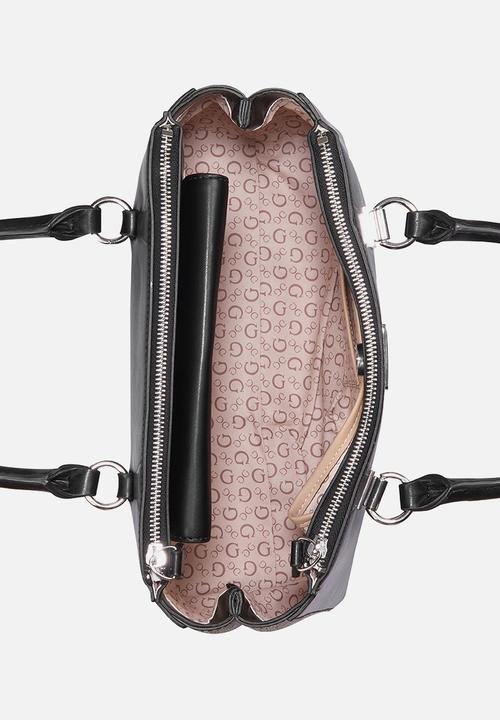 Guess Ladies Handbags Guess Phyllis Satchel - Black