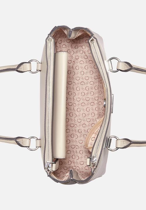 Guess Ladies Handbags Guess Phyllis Satchel - Taupe