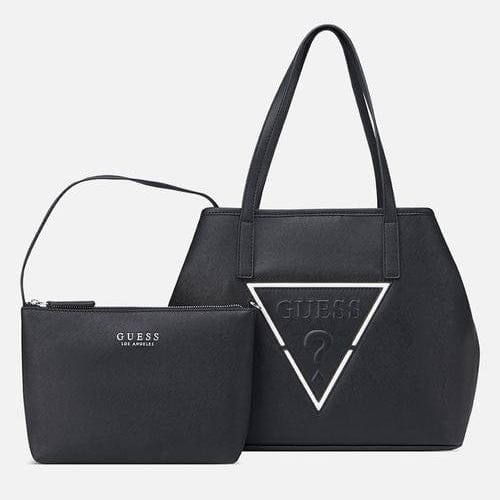 Guess Ladies Handbags Guess Portini Trap Tote - Black