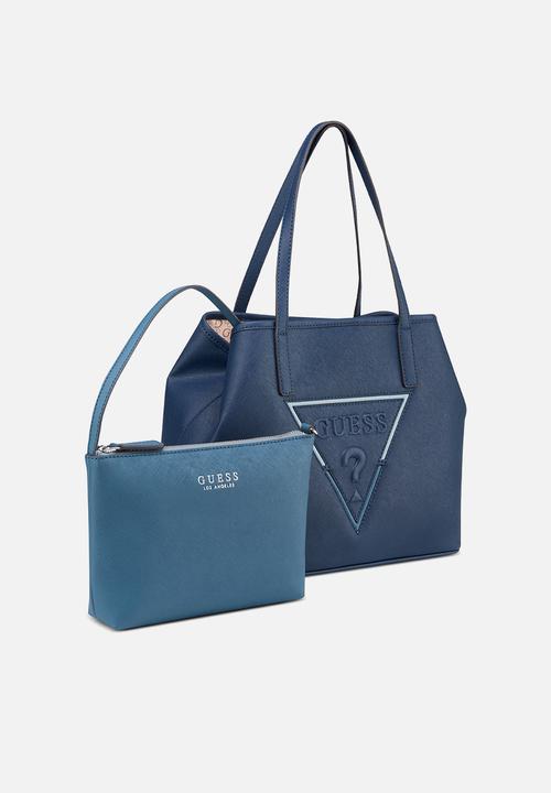 Guess Ladies Handbags Guess Portini Trap Tote - Navy