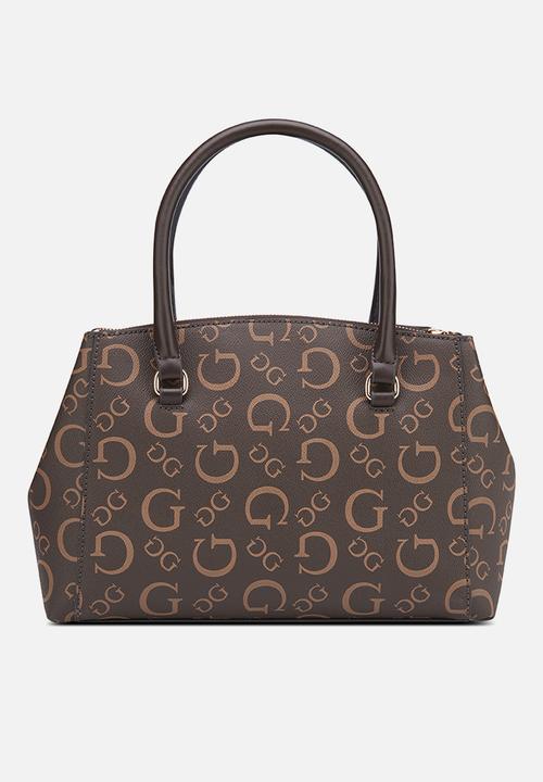 Guess Ladies Handbags Guess Westfield Satchel - Brown