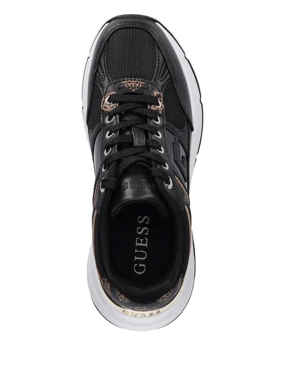 Guess Ladies Sneakers Guess Fonzi Platform Sneaker Black