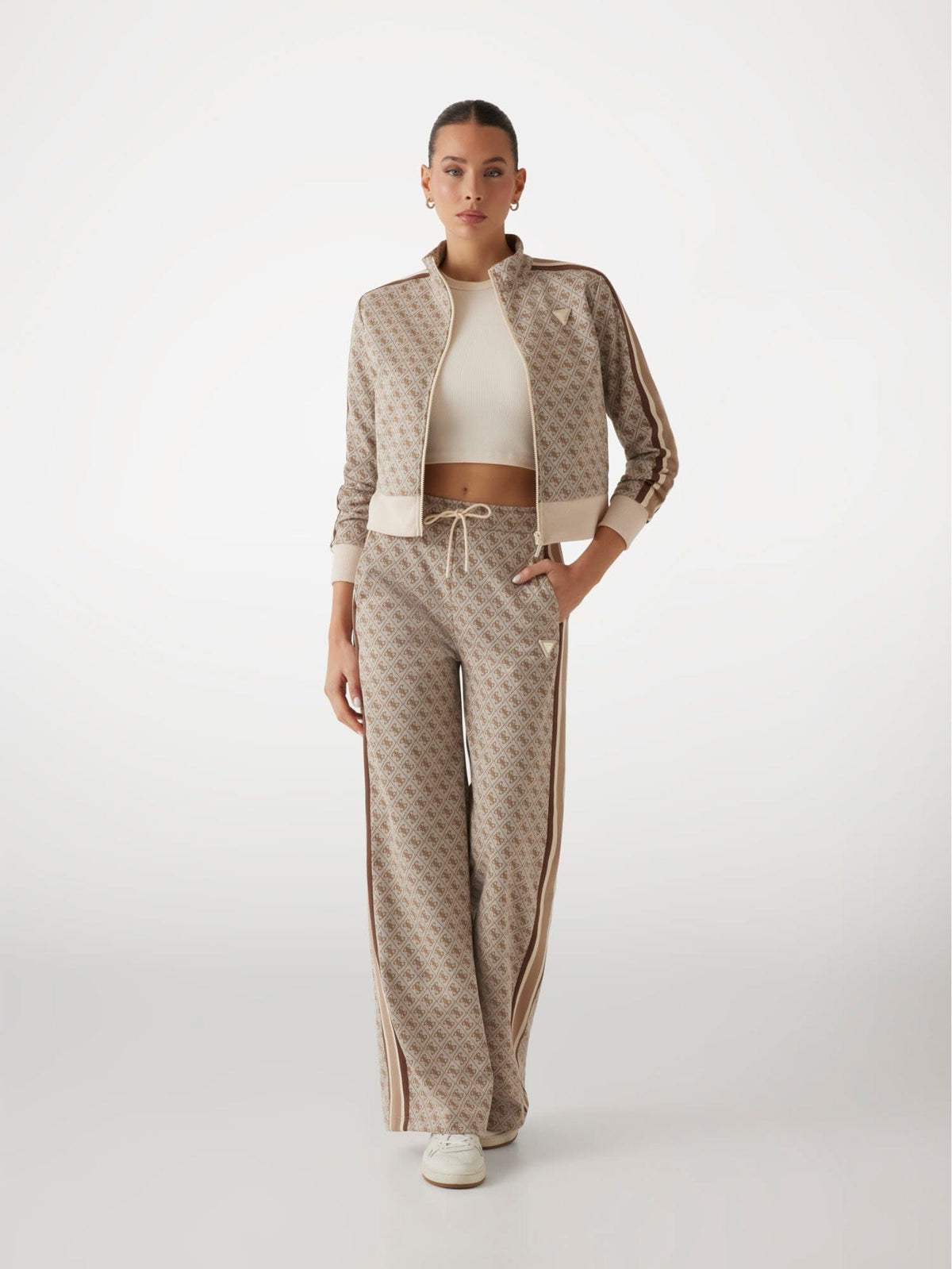 Guess Ladies Sweater Guess Jean Quattro G Striped Jacket