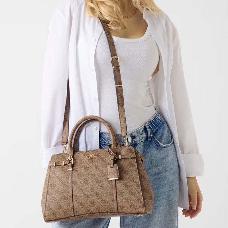 Guess Leona Logo Latte Logo Handbag SG991706.