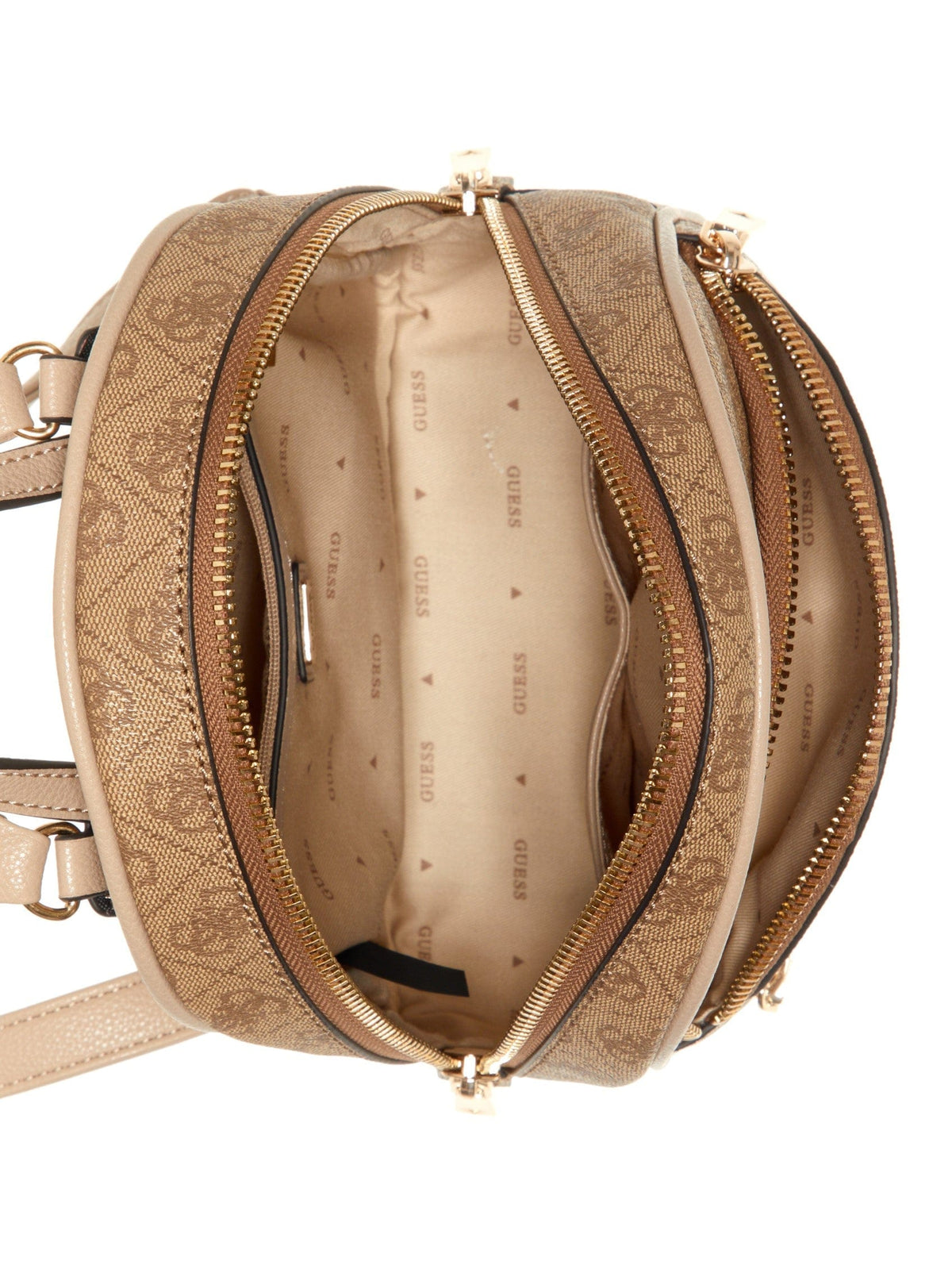 Guess Shinny Gold Guess Ladies Manhattan Backpack (7375669887065)