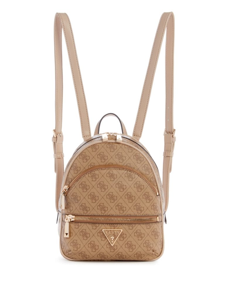 Guess Shinny Gold Guess Ladies Manhattan Backpack (7375669887065)