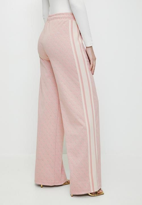Guess Track Pants Guess Jean G Logo Straight Long Pant 4G Rhombus Pink Roses