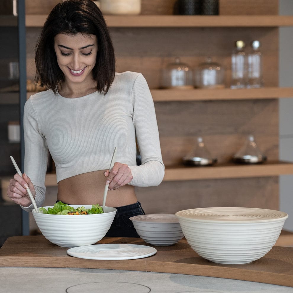 Guzzini Bowl Guzzini Tierra Bowl With Lid Medium Cream GZ175003156