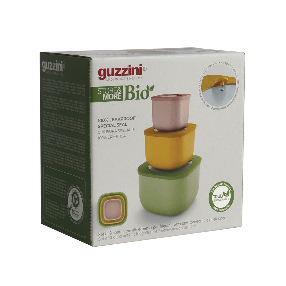 Guzzini LUNCH BOX Guzzini Food Storage Deep Containers Eco Store & More Set Of 3 (7889659101273)
