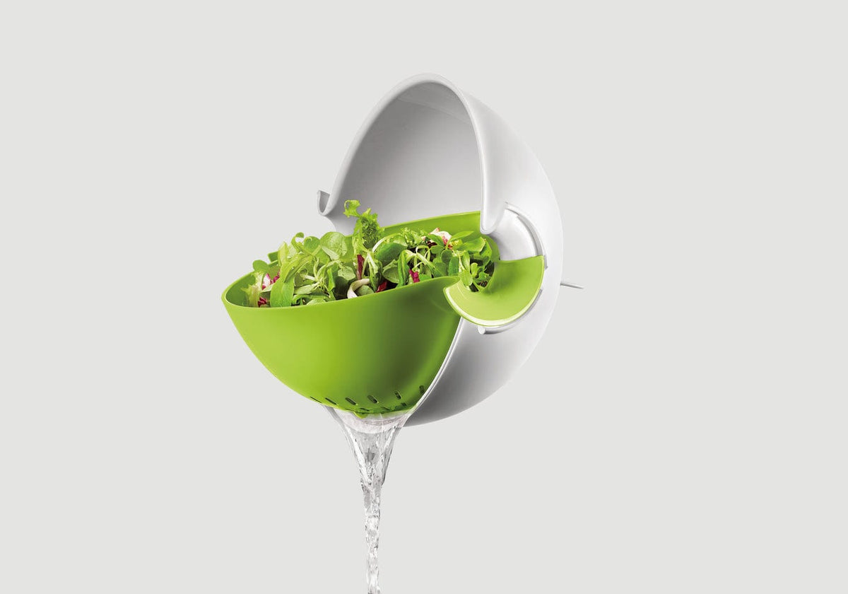 Guzzini Salad Spinner Guzzini Preparation Colander And Bowl Set Spin & Drain Apple Green GZ29250084 (7895955505241)