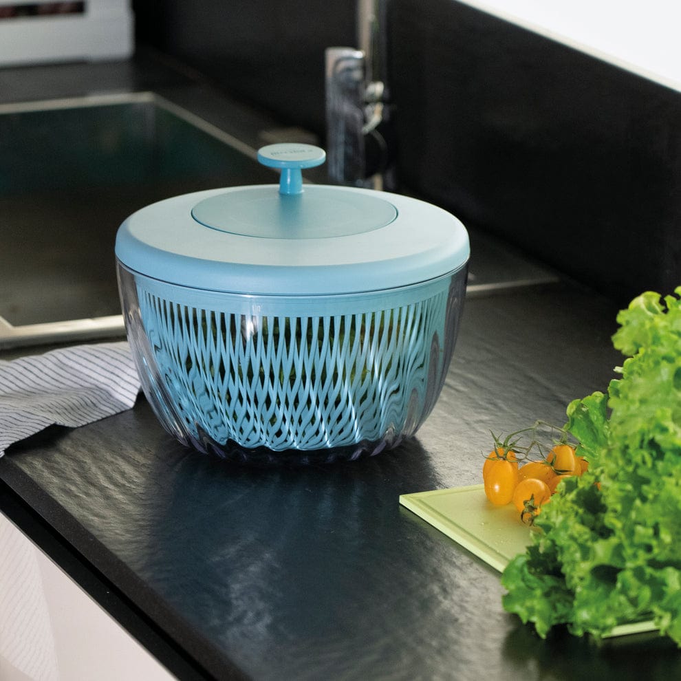 Guzzini Salad Spinner Guzzini Preparation Salad Spinner With Lid 26cm Spin & Store Matt Blue GZ170900134