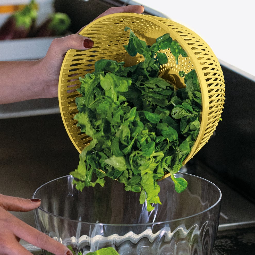 Guzzini Salad Spinner Guzzini Salad Spinner With Lid Spin & Store Preparation 26cm Acid Yellow GZ17090056