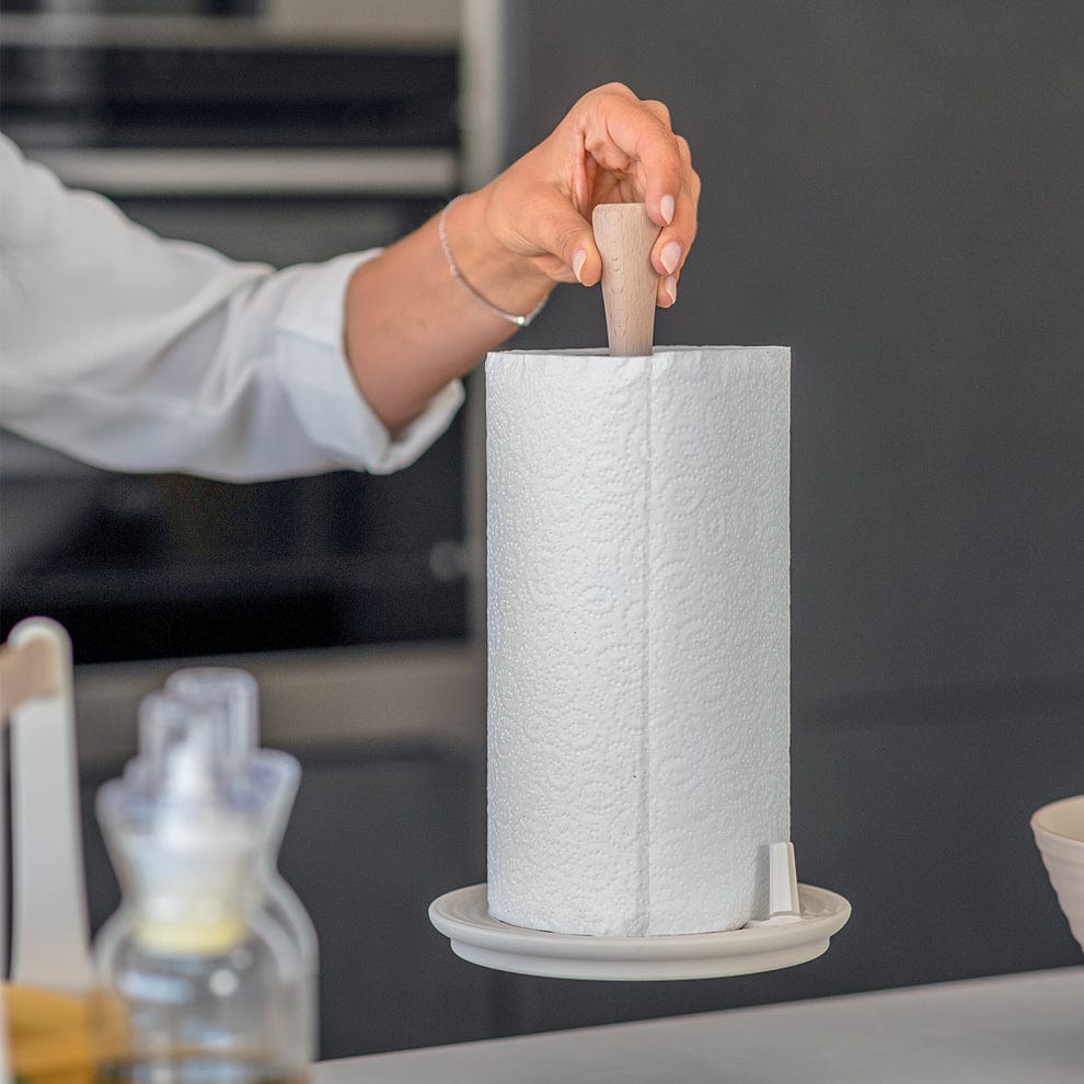 Guzzini Table Napkin Holder Guzzini Tierra Universal Kitchen Roll Holder Roll & Tear Cream GZ180200156