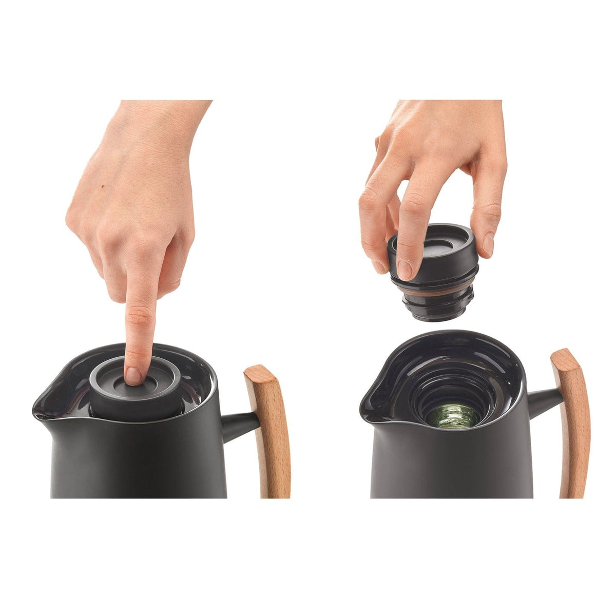 Guzzini Teapot Guzzini Icons Riviera Vacuum Flask 1L Black GZ12560010 (7889473765465)