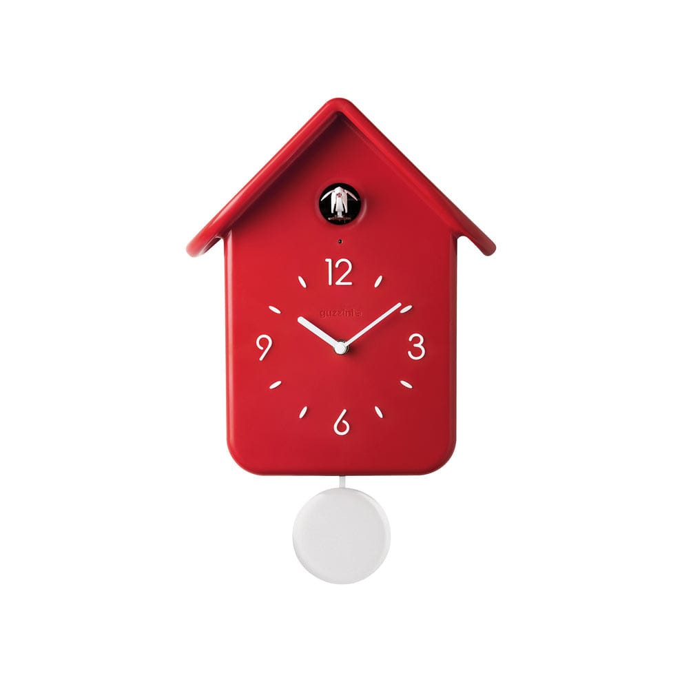 Guzzini Wall Clocks Guzzini Cuckoo Clock With Pendulum Home Red GZ16860255