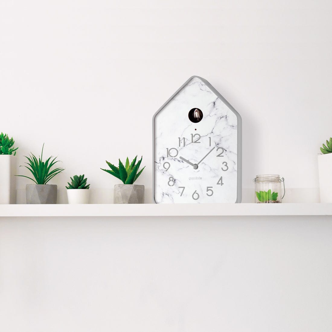 Guzzini Wall Clocks Guzzini Wall Clock With Pendulum Home Marble Dark Grey GZ168607177