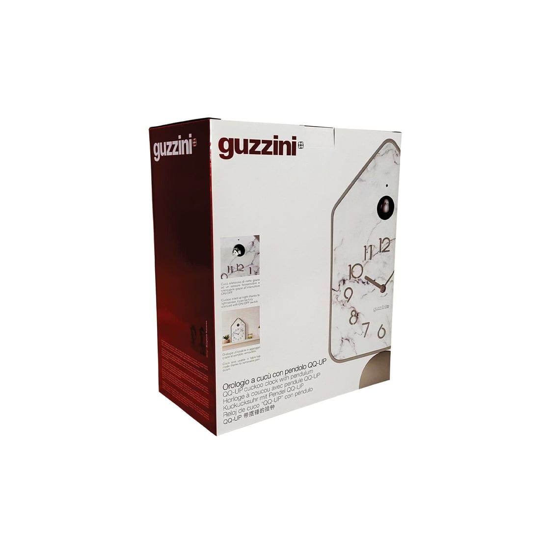 Guzzini Wall Clocks Guzzini Wall Clock With Pendulum Home Marble Dark Grey GZ168607177