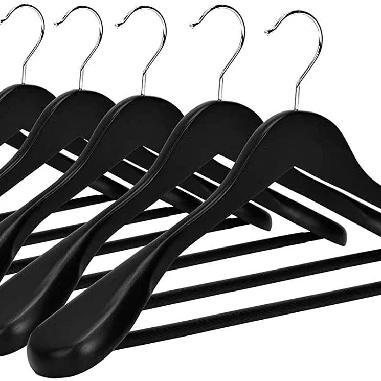 Danny Home Wooden Clothing Hanger 44.5cm 1 Piece Black WH015B.