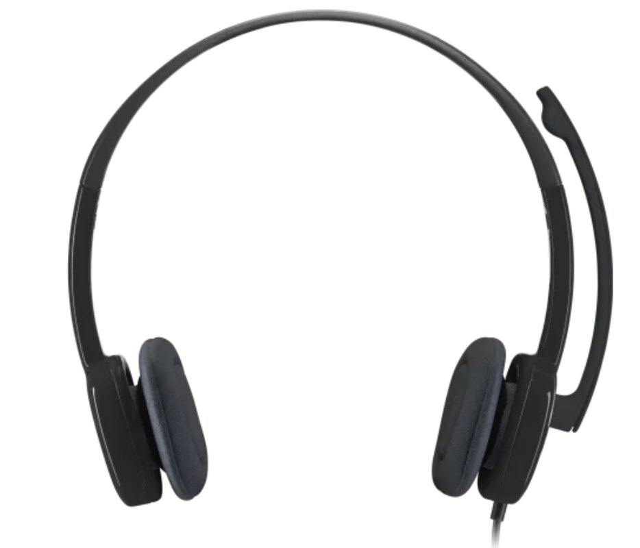 Logitech H151 3.5MM Stereo Headset, Black.