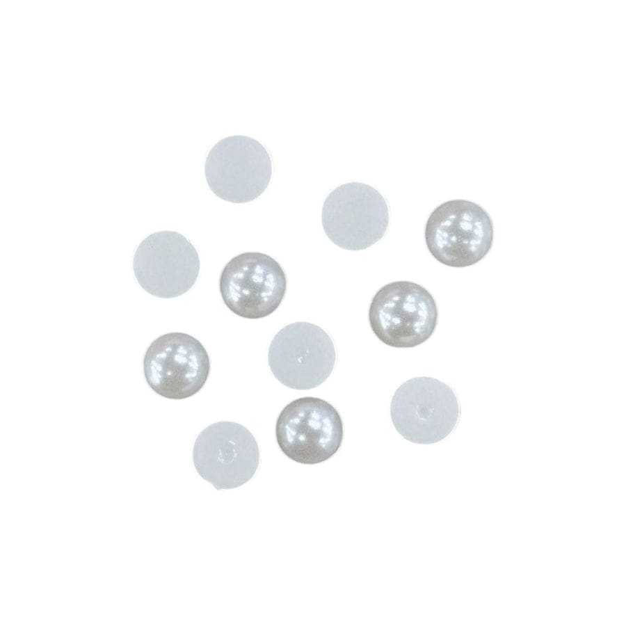 HABBY ACCESSORIES HABBY White Lrg Half Pearl Med/Sml Beads (7785552150617)