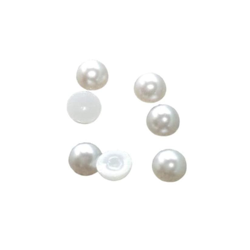 HABBY ACCESSORIES HABBY White Sml Half Pearl Med/Sml Beads (7785552150617)