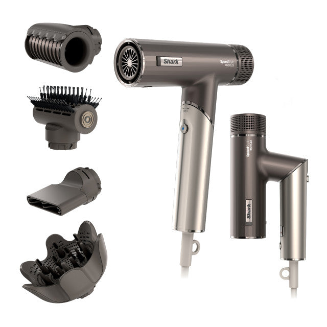 Shark SpeedStyle Pro Flex 4-in-1 High Perfromance Hair Dryer, 1700W Mocha Silver HD542EU